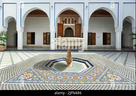 Marocco Marrakech. Il Palazzo Bahia Foto Stock