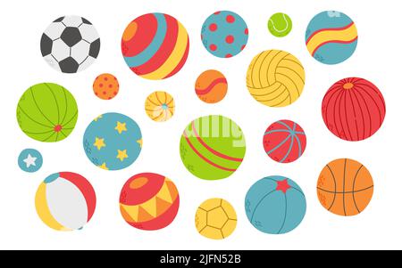 Sfere impostare diversi colori e dimensioni vettore Illustrazione Vettoriale