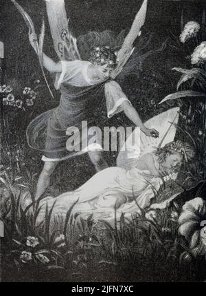 A Midsummer Night's Dream from the book' un'edizione d'arte di Shakespeare, classificata come commedie, tragedie, storie e sonetti, ciascuna parte disposta in ordine cronologico, includendo anche una lista di citazioni familiari'; Di Charles e Mary Lamb, e Mary Seymour, illustrato da Sir John Gilbert Data di pubblicazione 1889 Editore Chicago, casa editrice U. S. Foto Stock