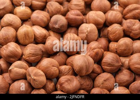 Primo piano di nocciole sgusciate Foto Stock