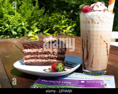bella torta al cioccolato e caffè Foto Stock