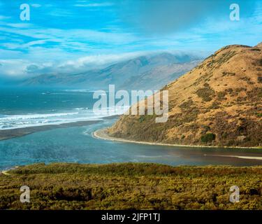 Foce del fiume Mattole, Capo Mendocino, King Range National Conservation Area, Lost Coast, Humboldt County, California Foto Stock