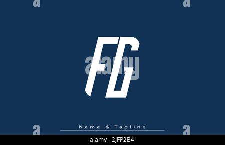 Lettere alfabetiche iniziali logo monogramma FG , GF Illustrazione Vettoriale