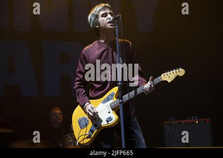 Il musicista e compositore Manchester indie Johnny Marr si esibisce presso l'Old Trafford Cricket Ground di Manchester il 25 settembre 2021 supportando i Courteeners presentando: Johnny Marr dove: Manchester, Regno Unito quando: 25 set 2021 credito: Graham Finney/WENN Foto Stock