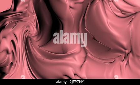 Spostamento di 3D texture di liquido. Movimento. Il liquido denso si muove casualmente nelle onde. Fondo di liquido vorticoso denso con distorsioni Foto Stock