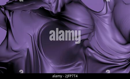 Spostamento di 3D texture di liquido. Movimento. Il liquido denso si muove casualmente nelle onde. Fondo di liquido vorticoso denso con distorsioni Foto Stock