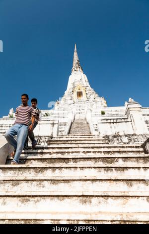 Autthaya Historical Park, Wat Phu Khao Thong, Chedi (stupa), Ayutthaya, Thailandia, Sud-est asiatico, Asia Foto Stock