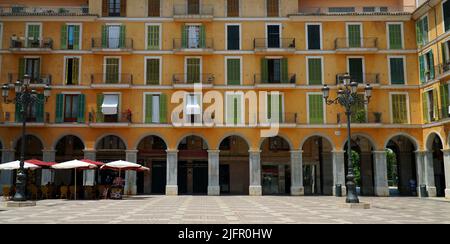 Plaza maggiore piazza pubblica di spicco a Palma di Maiorca Foto Stock