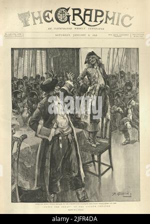Scena da Pietro il Grande al Teatro Lyceum, con Sir Henry Irving e Miss Ellen Terry, 19th secolo Foto Stock