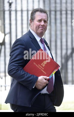 Mark Spencer MP (con: Sherwood) - leader della Camera dei Comuni - in Downing Street, 4th luglio 2022 Foto Stock