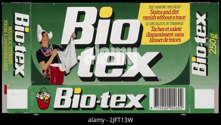 Biotexthe ammollando Specialistans e la sporcizia svaniscono senza ha un specialista di tracele in soakingr e la sporcizia spariscono senza lasciare tracce biologiche Detergentpont a biologico lessiver250gkortman Redpro B.V. 'Met Dosering. Foto Stock