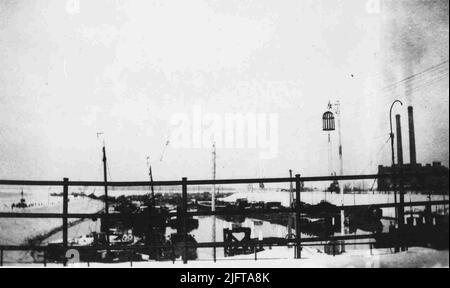 Maas-Waalcanaal tra l'Hefbrug vicino a Weurt e De Waal (fotografato verso nord). Foto Stock