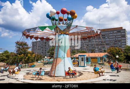 Cuba,l'Avana, sobborgo Alamar è stato costruito di recente negli anni '70.The terra era di proprietà di forse 20 famiglie ricche che hanno lasciato il paese nel 1958 dopo i rivoluzionari Foto Stock