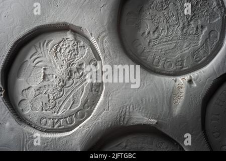moneta britannica da 1 libbra. Foto Stock