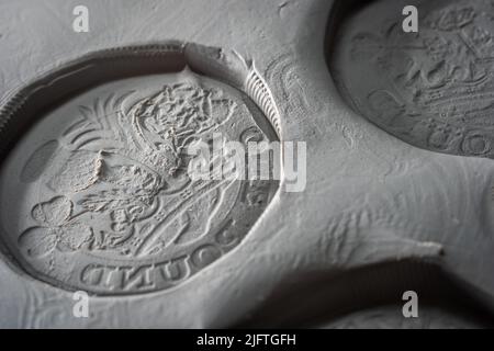 moneta britannica da 1 libbra. Foto Stock