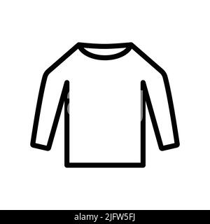 Icona camicia a manica lunga. Adatto per abbigliamento icona. Linea icona stile. Design semplice modificabile Illustrazione Vettoriale