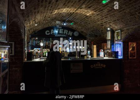 The Cavern Club in Mathew St. Liverpool, Merseyside, Inghilterra, Regno Unito Foto Stock