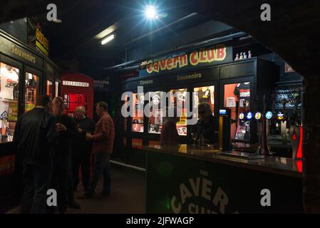 The Cavern Club in Mathew St. Liverpool, Merseyside, Inghilterra, Regno Unito Foto Stock