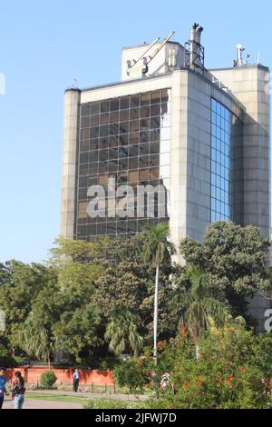 Un mix di architettura moderna/storica al Connaught Place, Nuova Delhi Foto Stock