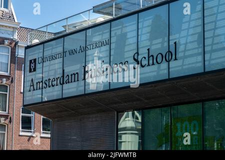 Amsterdam, Paesi Bassi - 23 giugno 2022: Amsterdam Business School Foto Stock