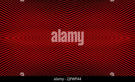 Sfondo rosso.movimento. Un caleidoscopio che viene creato e si sposta in direzioni diverse nell'animazione. Riprese a 4K° di alta qualità Foto Stock