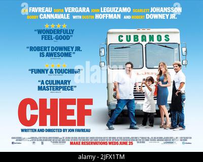 JON FAVREAU, EMJAY ANTHONY, SOFÍA VERGARA, John Leguizamo POSTER, chef, 2014 Foto Stock