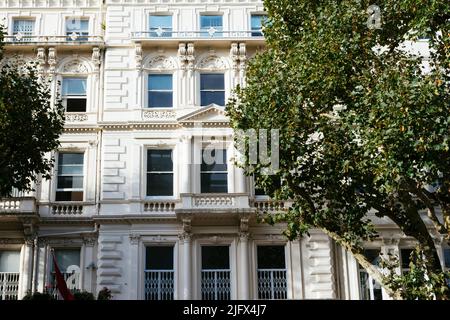 Tipica architettura di South Kensington. Royal Borough di Kensington e Chelsea. Londra, Inghilterra, Regno Unito, Europa Foto Stock