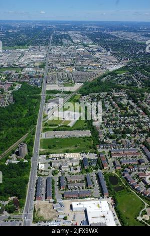 Vista aerea della periferia di Toronto Foto Stock