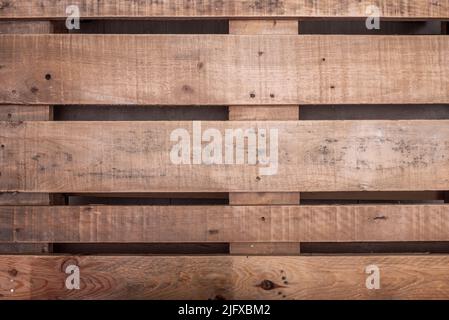 inchiodato insieme assi di legno senza vernice vista dall'alto Foto Stock