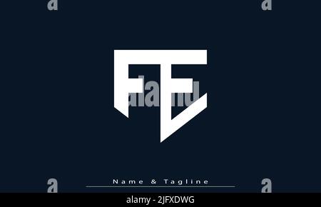 Lettere alfabetiche iniziali logo monogramma FE , EF Illustrazione Vettoriale