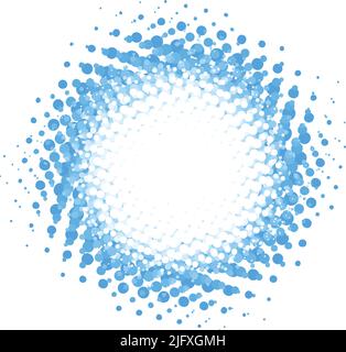 effetto mezzitoni di splash, blu acqua su sfondo bianco - grafica vettoriale Illustrazione Vettoriale