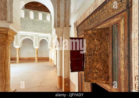 Marocco Marrakech. Madrasa ben Youssef Foto Stock