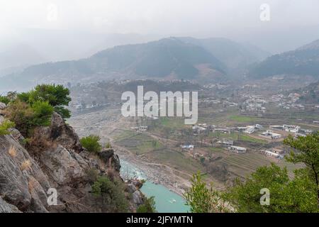 Kunhar River Naran KPK Pakistan Foto Stock