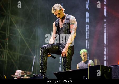 Achille Lauro in concerto all'Ippodromo di San Siro di Milano, foto di Marco Arici Foto Stock