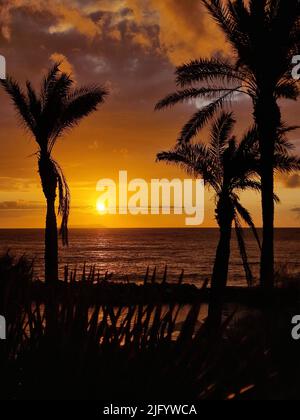 Tramonto estivo su Creta, Grecia Foto Stock