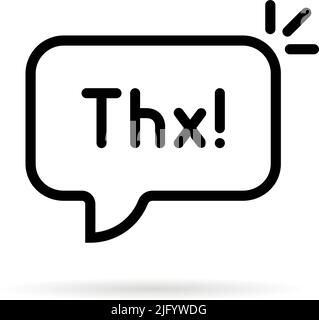 fumetto lineare nero thx Illustrazione Vettoriale