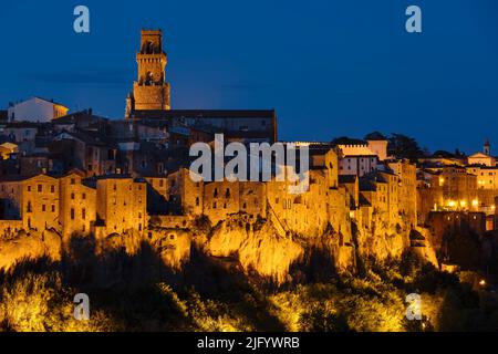 Pitigliano, Maremma, Distretto di Grosseto, Toscana, Italia, Europa Foto Stock