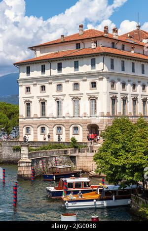Palazzo Borromeo situato in Isola Bella, Isole Borromee, Lago maggiore, Verbania Cusio Ossola, Piemonte, Laghi Italiani, Italia, Europa Foto Stock