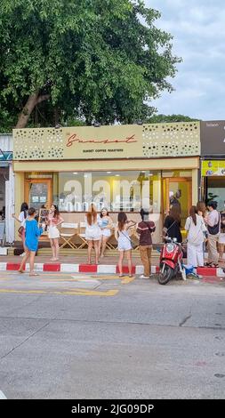 Pattaya Thailandia Ozawa Ramen Pattaya 2022 giugno, ristorante giapponese strada spiaggia ristorante. Foto Stock