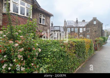 Ilkley è una città termale e parrocchia civile nella città di Bradford, nello Yorkshire occidentale, nell'Inghilterra settentrionale Foto Stock