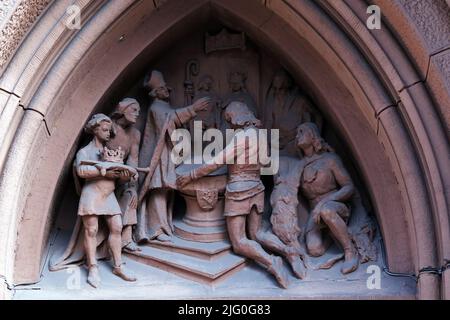 Kiev, Ucraina 13 marzo 2020: Chiesa di San Nicola nella città di Kiev, che è in fase di restauro Foto Stock