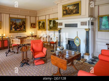 The Queen's Drawing Room in Kew Palace, Kew Gardens, Richmond, Londra, Inghilterra, REGNO UNITO Foto Stock