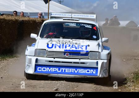 John Saunders, MG Metro 6R4, The Forest Rally Stage, Legends of Group B, Goodwood Festival of Speed, The Innovators - Masterminds of Motorsport, giugno Foto Stock