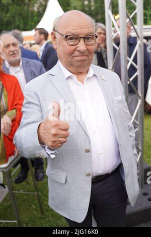 Berlino, Germania. 06th luglio 2022. Il comico Gernot Hassknecht al 'Hessenfest' nella rappresentanza dello Stato Hessiano. Credit: Joerg Carstensen/dpa/Alamy Live News Foto Stock