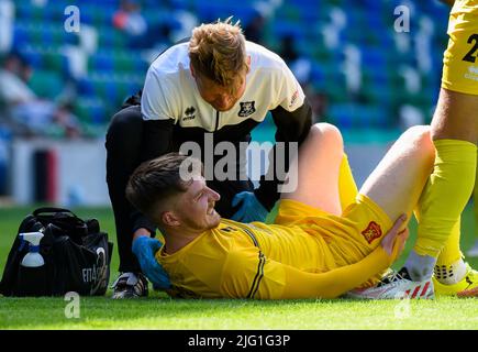 Linfield Vs Newtown AFC, sabato 25th giugno 2022, Windsor Park, Belfast Foto Stock