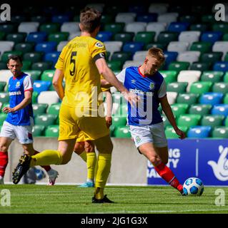 Linfield Vs Newtown AFC, sabato 25th giugno 2022, Windsor Park, Belfast Foto Stock