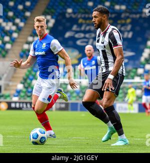 Linfield Vs St Mirren, sabato 2nd luglio 2022, Windsor Park, Belfast Foto Stock