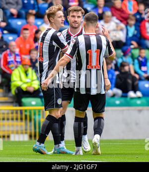 Linfield Vs St Mirren, sabato 2nd luglio 2022, Windsor Park, Belfast Foto Stock
