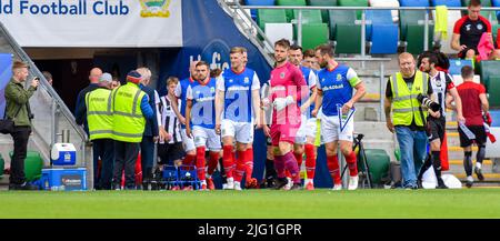 Linfield Vs St Mirren, sabato 2nd luglio 2022, Windsor Park, Belfast Foto Stock
