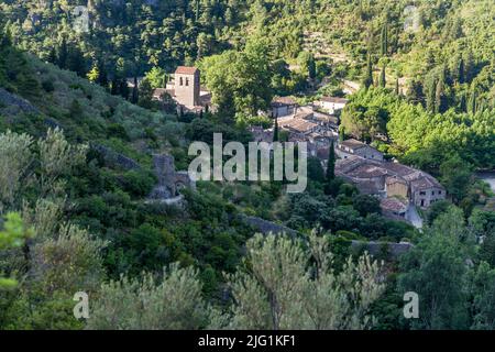 Saint-Guilhem-le-Désert, Lodève, Francia Foto Stock